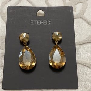 Etereo gold teardrop earrings